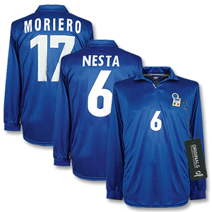 Nike 98-99 Italy Home L/S Shirt   Di Matteo No. 16 - No Swoosh