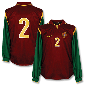 Nike 98-99 Portugal Home L/S Players Shirt   No. 2