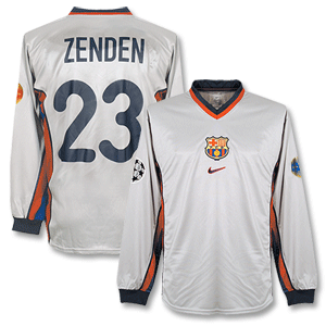99-01 Barcelona Away C/L L/S Shirt + Zenden No. 23 - Players