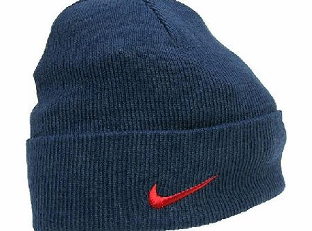 Nike Adults Nike Fine Double Knit Warm Navy Beanie Hat 564453-410