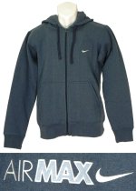 Nike Air Max Fleece Hooded Zip Top Blue Size Medium
