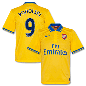 Arsenal Away Podolski Shirt 2013 2014
