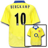 Nike Arsenal Away Shirt 2003/04 with Bergkamp 10 printing.