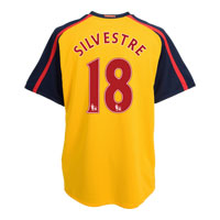 Arsenal Away Shirt 2008/09 with Silvestre 18