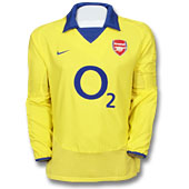 Arsenal Away Shirt Long Sleeved 2003/04.