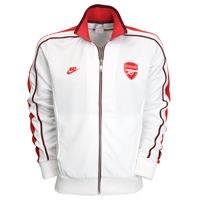 Nike Arsenal Full Zip Top - White.