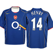 Nike Arsenal Kids Away Shirt - 2004 - 2005 with Henry 14 printing.