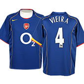 Arsenal Kids Away Shirt - 2004 - 2005 with Vieira 4 printing.