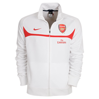 Arsenal Line Up Jacket - White/True Red.