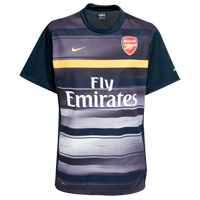 Nike Arsenal Sublimated Top - Dark Obsidian/Gold.