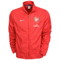 Arsenal Woven Warm Up Jacket - Red/Silver.
