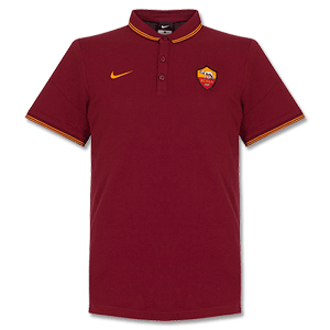AS Roma Maroon Authentic League Polo Shirt 2014