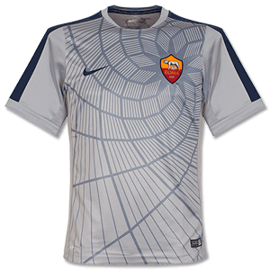 Nike AS Roma Pre-Match Top - Silver 2014 2015