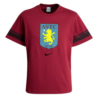 Aston Villa Graphic T-Shirt - Team Red - Boys.