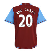 Nike Aston Villa Home Shirt 2007/08 with Reo-Coker 20