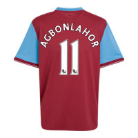 Nike Aston Villa Home Shirt 2009/10 with Agbonlahor