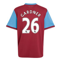 Nike Aston Villa Home Shirt 2009/10 with Gardner 26