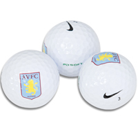 Nike Aston Villa Nike pack of 3 PD 5 Golf Balls.