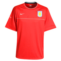 Nike Aston Villa Training Top - Sport Red/Silver.