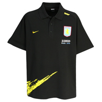 Nike Aston Villa Travel Polo - Black.