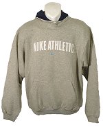 Nike Athletic Hooded Sweat Grey Size X-Large