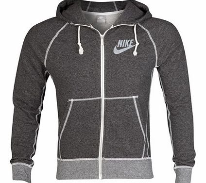 Nike AW77 Vintage Marl Logo FZ Hood - Black