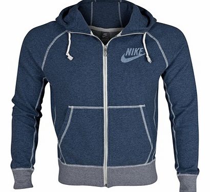 Nike AW77 Vintage Marl Logo FZ Hood - Monsoon