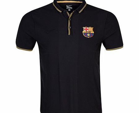 Nike Barcelona Authentic Slim Collar Polo Black