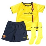 Barcelona Away Kit 2008/09 - LITTLE KIDS - Zest - SB 4/5 Years 104-110 cm