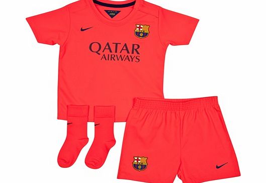 Nike Barcelona Away Kit 2014/15 - Infants Red