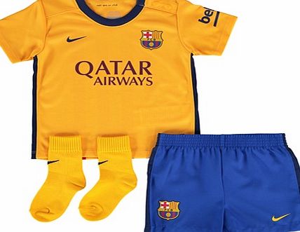 Nike Barcelona Away Kit 2015/16 - Infants Gold