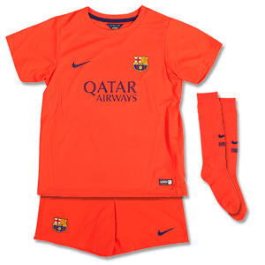 Nike Barcelona Away Little Boys Kit 2014 2015