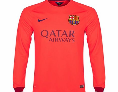 Nike Barcelona Away Shirt 2014/15 - Long Sleeve