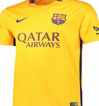 Nike Barcelona Away Shirt 2015/16 - Kids Gold