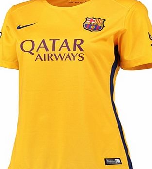 Nike Barcelona Away Shirt 2015/16 - Womens Gold