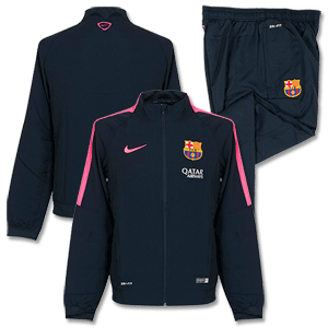 Barcelona Boys Training Suit - Black/Pink 2014
