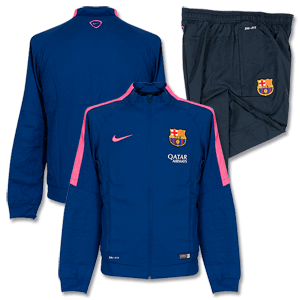 Barcelona Boys Training Suit - Blue/Pink 2014 2015