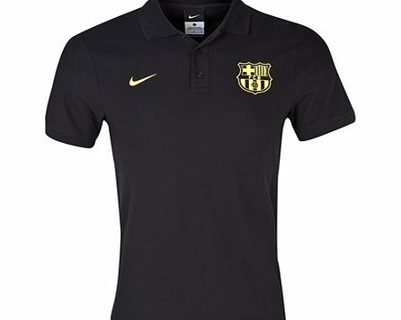 Barcelona Core Polo - Black/Vibrant Yellow Black
