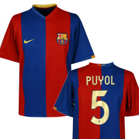 Nike Barcelona Home Shirt 2006/07 with Puyol 5