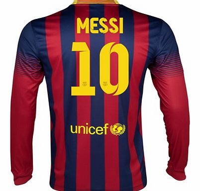 Nike Barcelona Home Shirt 2013/14 - Long Sleeved with