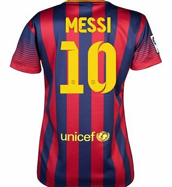 Nike Barcelona Home Shirt 2013/14 - Womens with Messi