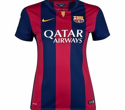 Nike Barcelona Home Shirt 2014/15 - Womens Blue