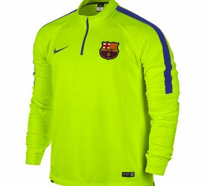 Nike Barcelona Squad Long Sleeve Midlayer Top Yellow