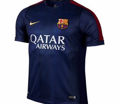 Nike Barcelona Squad Short Sleeve Pre Match Top -
