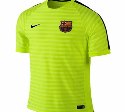 Nike Barcelona Squad Short Sleeve Training Top Yellow