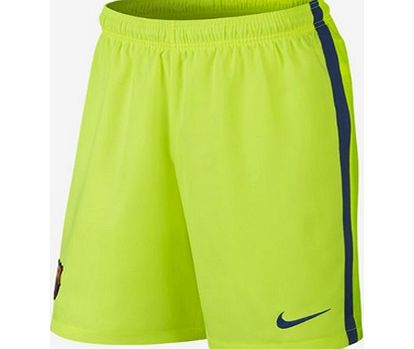 Nike Barcelona Third Shorts 2014/15 Yellow 631193-709