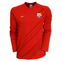 Nike Barcelona Travel Long Sleeved Top - Deep Red.