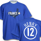 Boys France Henry Hero T-Shirt - Blue.