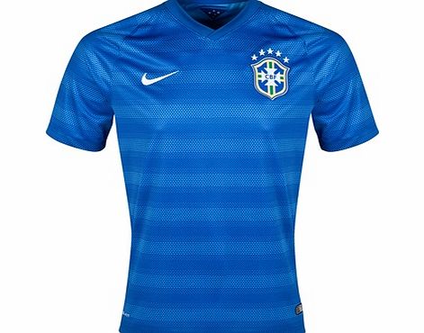 Nike Brazil Away Shirt Royal Blue - Kids 2014