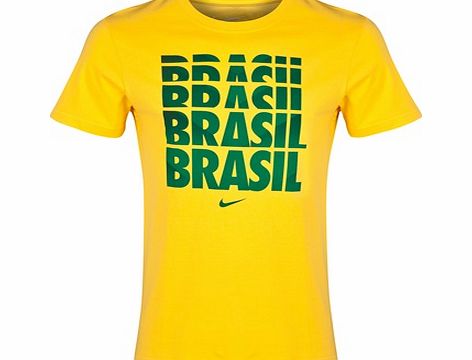 Nike Brazil Core Type T-Shirt Yellow 588231-703